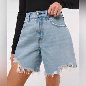 H&M Light Blue Distressed Jean Shorts